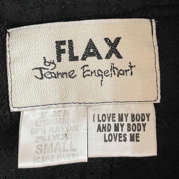 FLAX Black Button-Down Heavy Weight Shirt Jacket, Size S - Picture 6 of 6